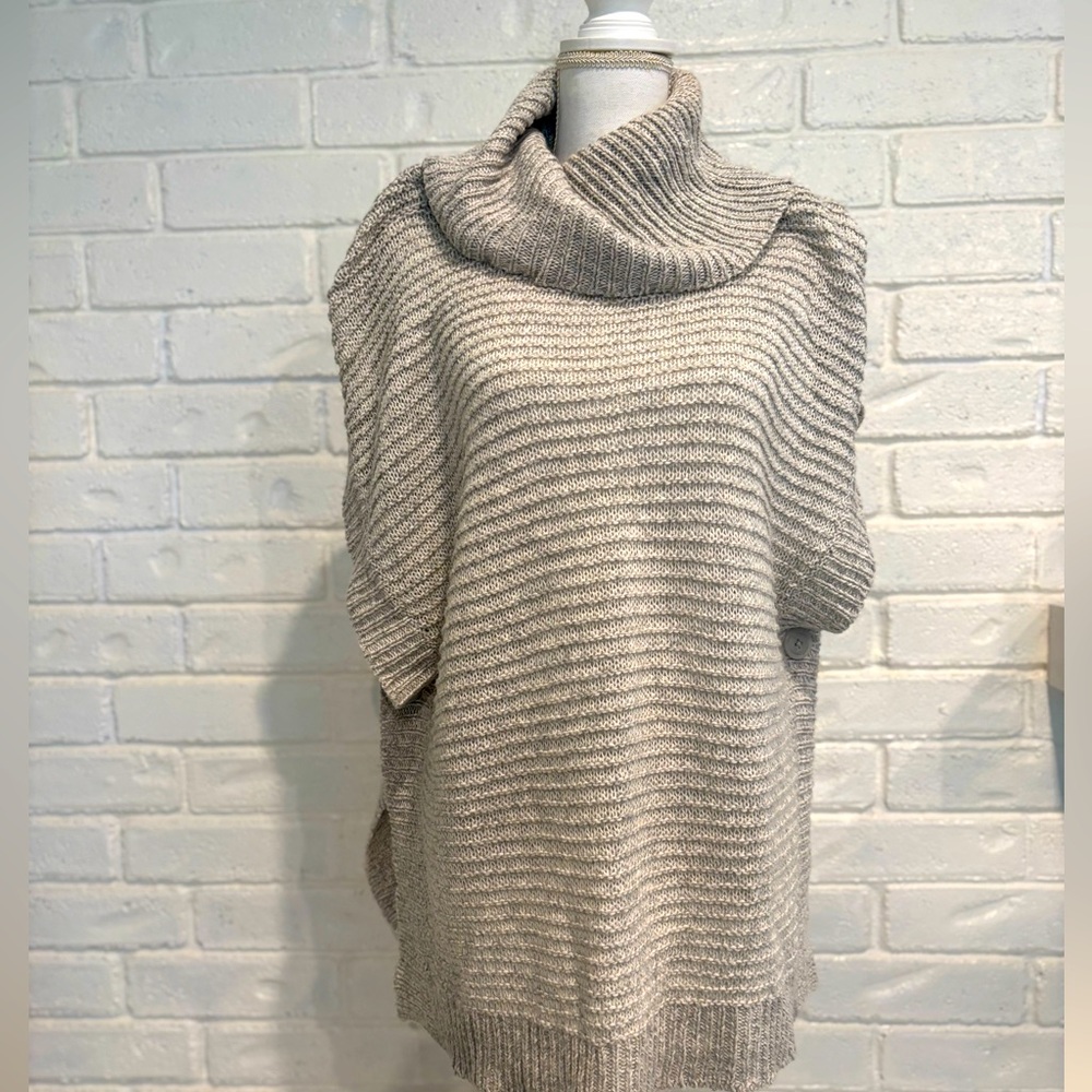 Poncho type Sweater. The Limited. Beige/Tan one size fits most.